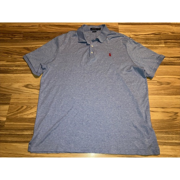 Polo Ralph Lauren Polo Shirt Mens XL Blue Classic Fit Short Sleeve Pony - Picture 1 of 4